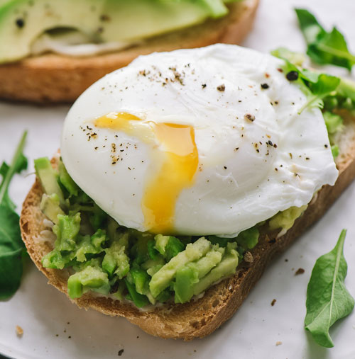 poached egg with toast