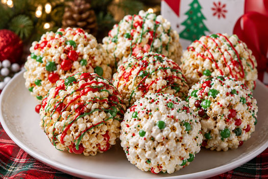 Christmas popcorn balls