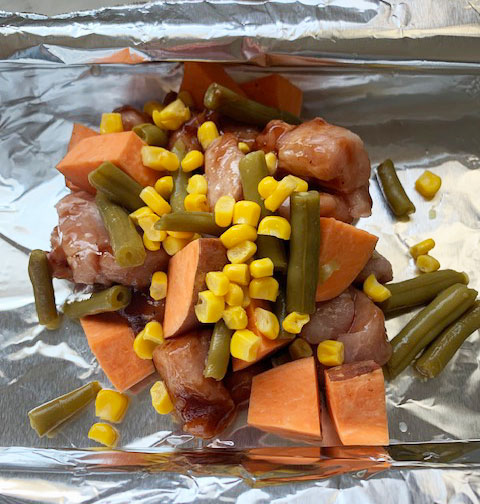 making tin foil dinners