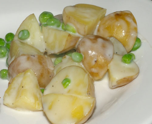 potatoes and peas
