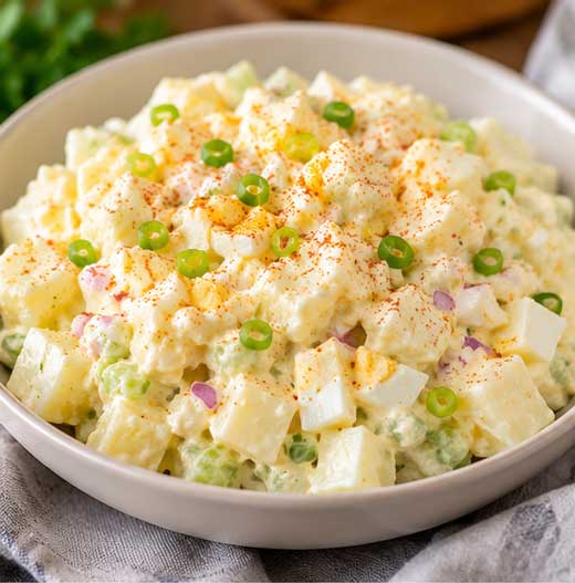 Homemade potato salad for an American side dish