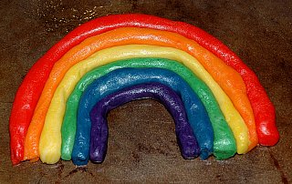 rainbow dough
