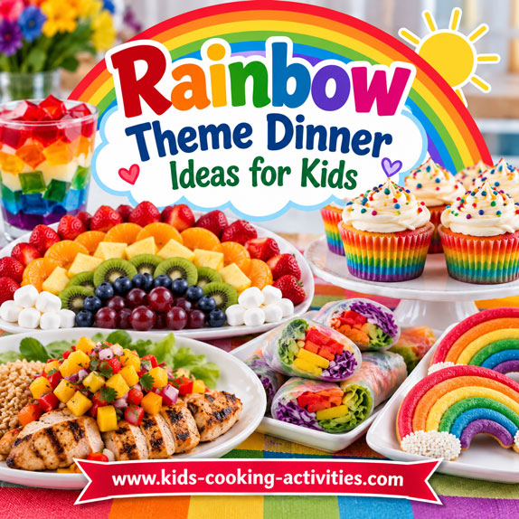 Rainbow theme dinner ideas for kids