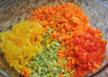 chopped vegetables