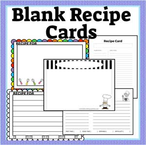 recipe card blank