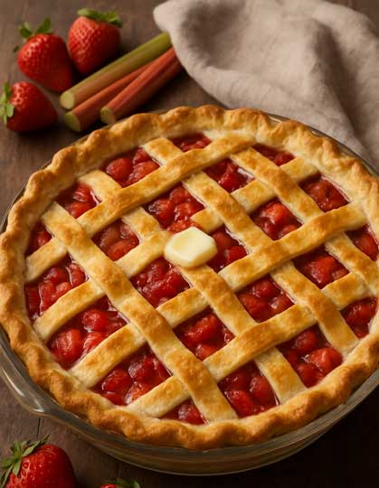 Strawberry rhubarb pie