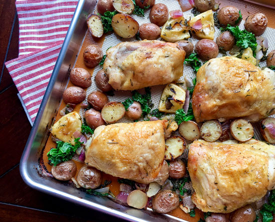 roasted chicken sheet meal