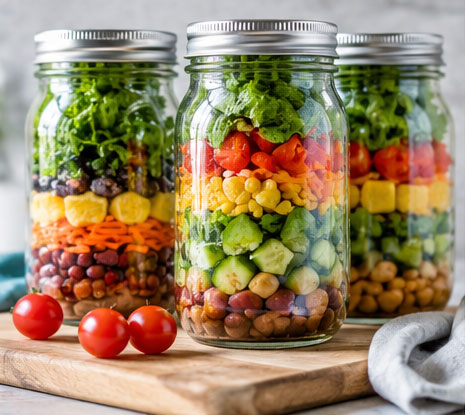 Salad in a jar for kids