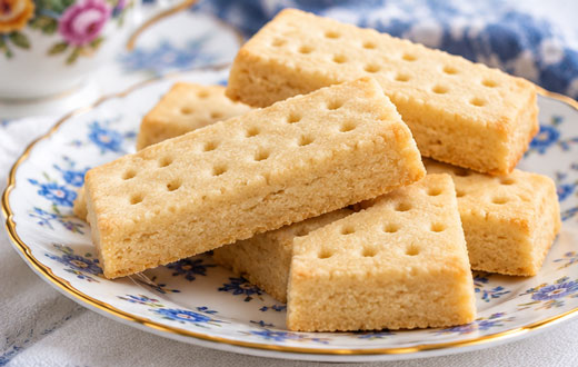 Homemade British shortbread biscuits