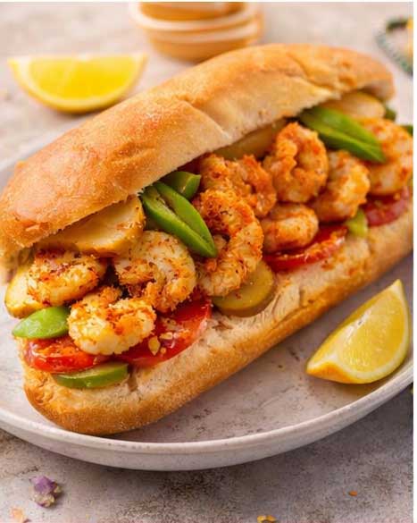 shrimp po boy sandwich- CHGT
