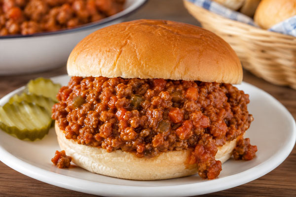 Homemade Sloppy Joe sandwiches
