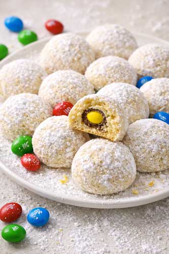 Snowball surprise cookies