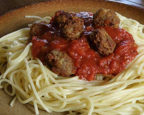 spaghetti and meatballs