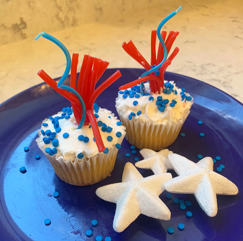 sparkler cupcake