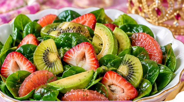 Spinach fruit salad