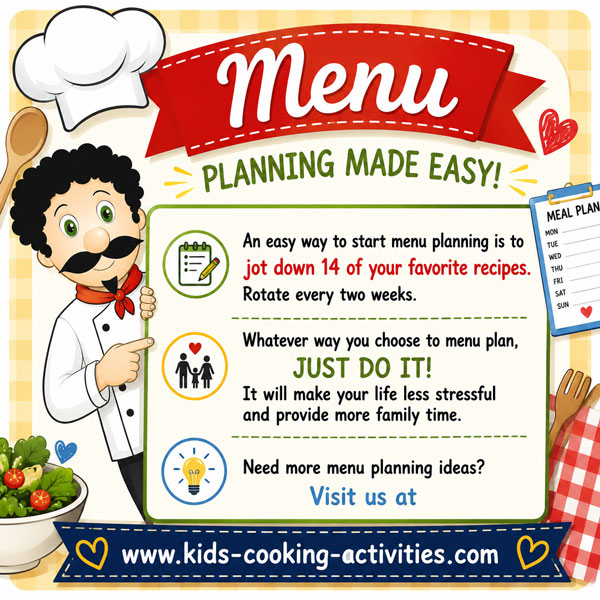Start menu planning with a simple family meal calendar