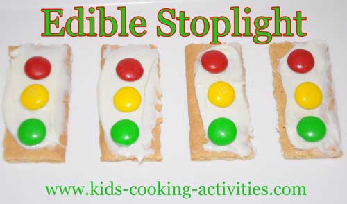 Stop light edible craft