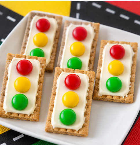 Edible stoplight snack