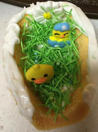 sugar eggs decorated inside