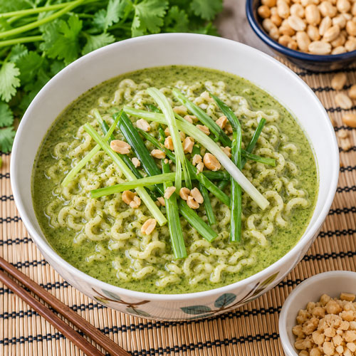 Thai peanut ramen soup
