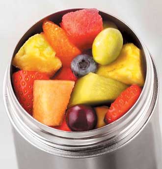 thermos with fruit salad