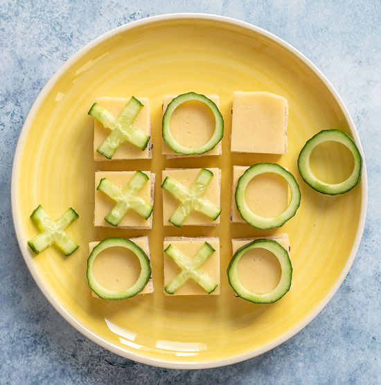 tic tac toe sandwiches