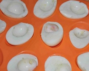 deviled eggs prep