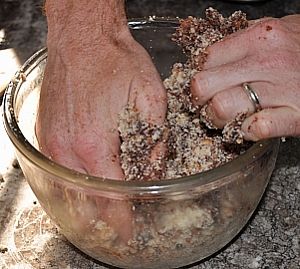 mixing dough