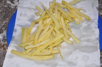 fries draining