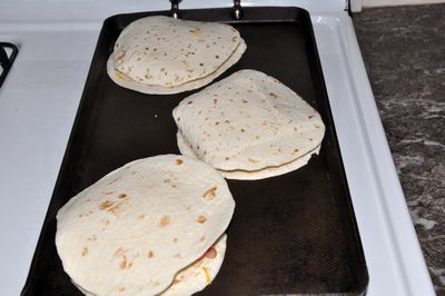 frying quesadillas