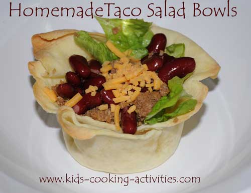 homemade taco salad bowl
