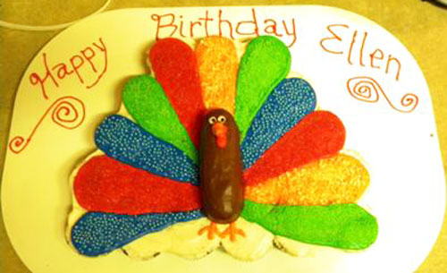 turkey cupcake cake