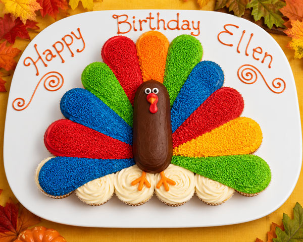 turkey pull apart cupcake cake design