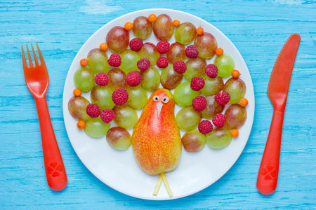 turkey fruit platter