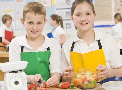 graphic teenagers cooking on stove with kids cooking