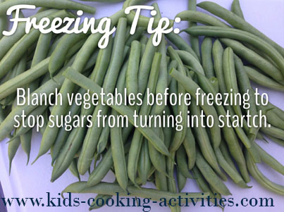 freezing vegetables