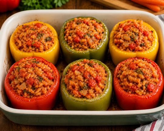 Vegetarian stuffed bell peppers