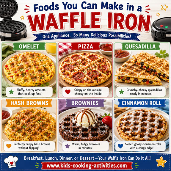 Easy waffle iron meals for kids