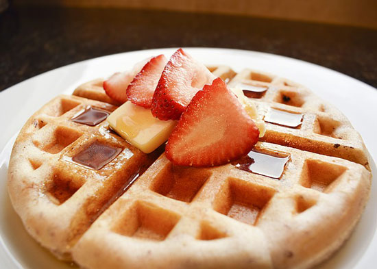 with strawberries