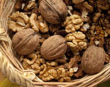 basket of walnuts