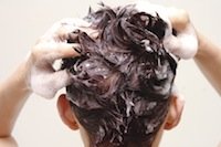 washing hair