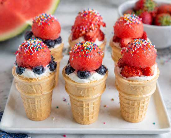 Watermelon cones