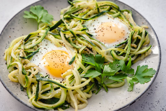 zucchini noodle nest