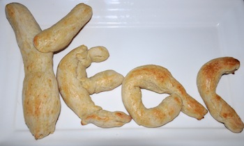 new year pretzel letters