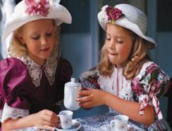 two girls in aTea party