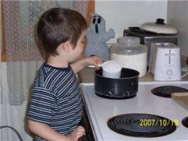 adding ingredients to homemade suckers